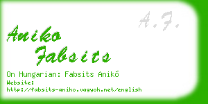 aniko fabsits business card